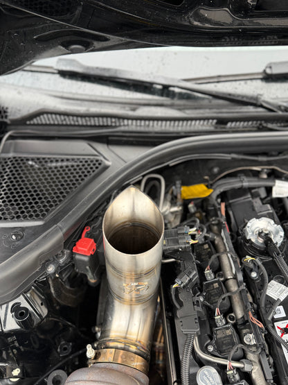 4” Hood Dump Exhaust (Teardrop) BMW M240i, BMW 340i, A90 Toyota Supra (B58 Engine)